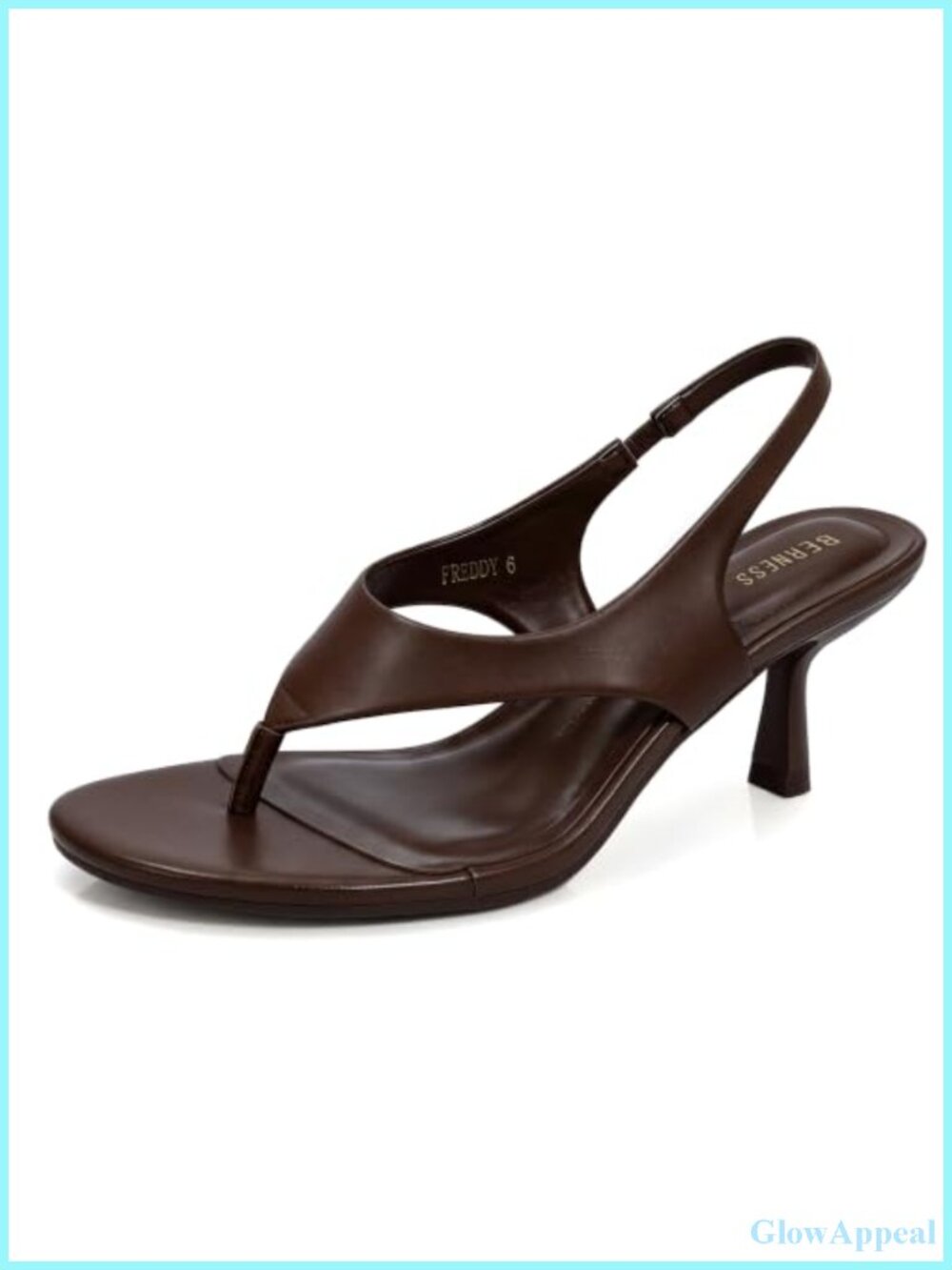 Kitten Heel Slingback Sandals Faux Leather Open Toe Dressy Heels